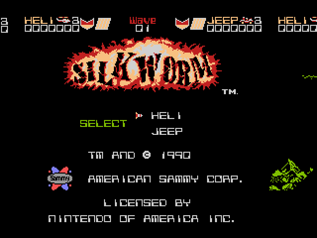 Silkworm atari screenshot